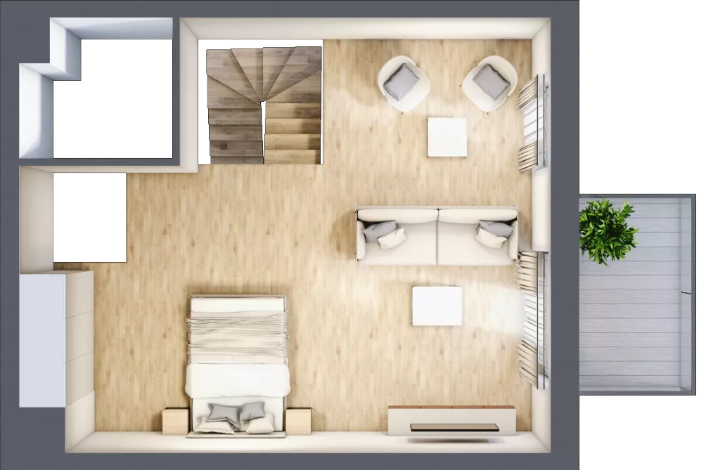 4 pokoje, mieszkanie 68,99 m², parter, oferta nr B6.00.06, Południe Vita etap IV, Gdańsk, Orunia Górna-Gdańsk Południe, ul. Kazimierza Wielkiego 