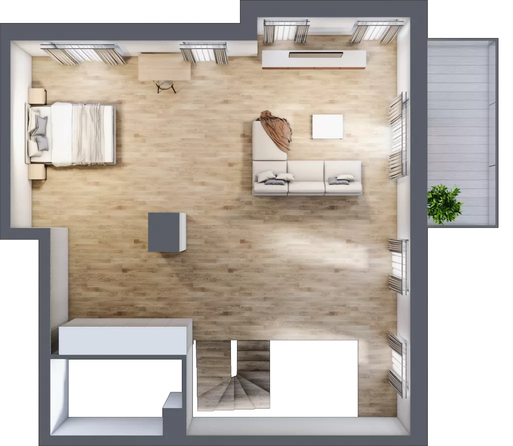 5 pokoi, mieszkanie 127,72 m², parter, oferta nr B6.00.04, Południe Vita etap IV, Gdańsk, Orunia Górna-Gdańsk Południe, ul. Kazimierza Wielkiego 