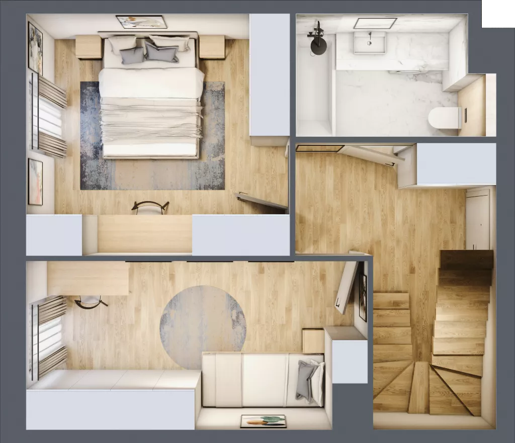 3 pokoje, mieszkanie 76,21 m², piętro 2, oferta nr A/KL2/2/12, Podhalańska Vita, Wrocław, Żerniki, Złotniki, ul. Podhalańska