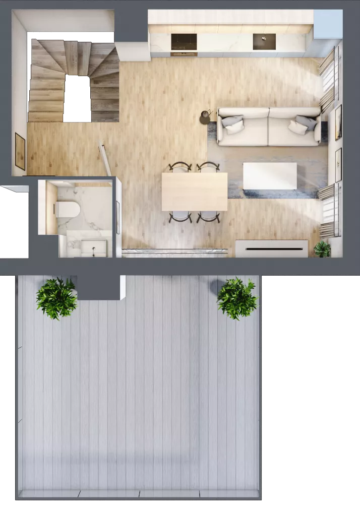 3 pokoje, mieszkanie 61,79 m², piętro 2, oferta nr A/KL2/2/09, Podhalańska Vita, Wrocław, Żerniki, Złotniki, ul. Podhalańska