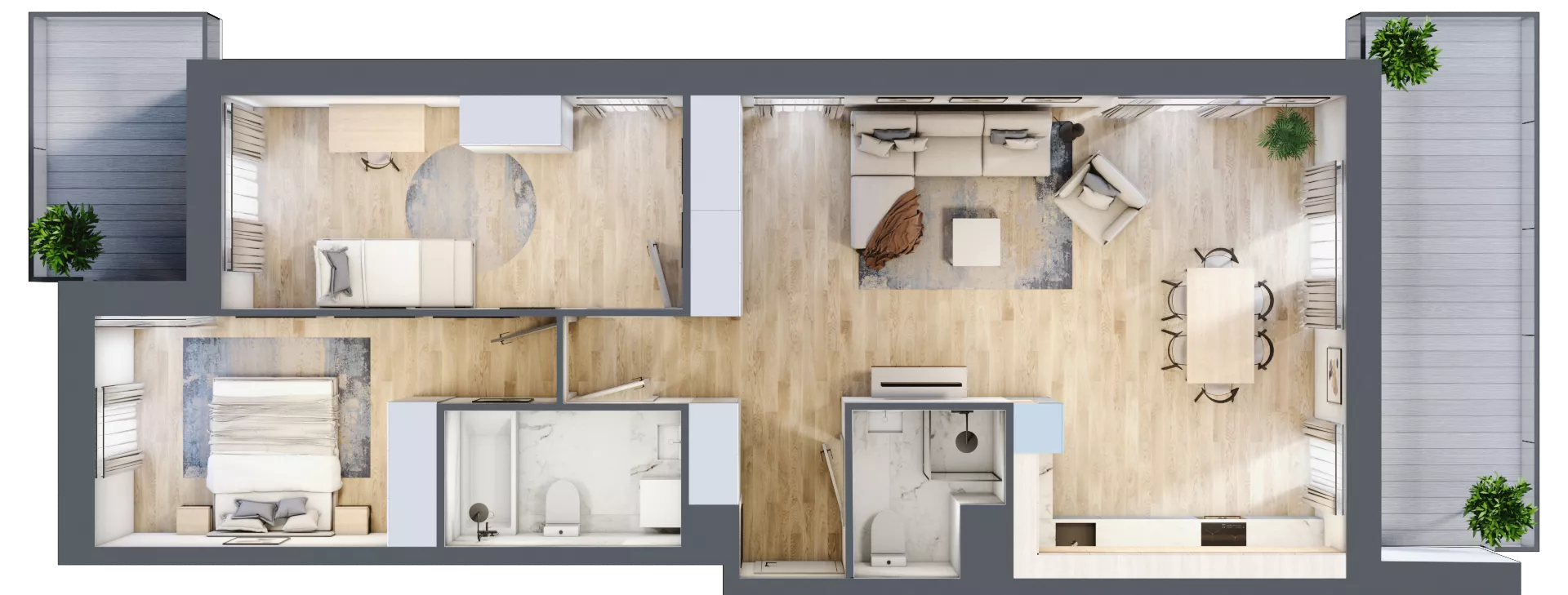 3 pokoje, mieszkanie 75,00 m², piętro 1, oferta nr B.15, Apartamenty Kapitanat bud. B, Gdańsk, Śródmieście, ul. Stępkarska / Wiosny Ludów