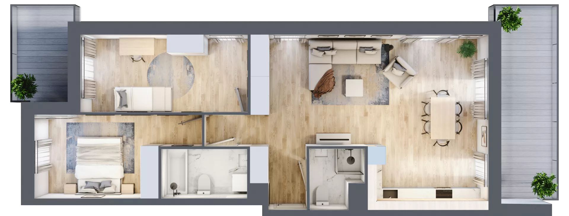 3 pokoje, mieszkanie 74,70 m², piętro 3, oferta nr B.37, Apartamenty Kapitanat bud. B, Gdańsk, Śródmieście, ul. Stępkarska / Wiosny Ludów