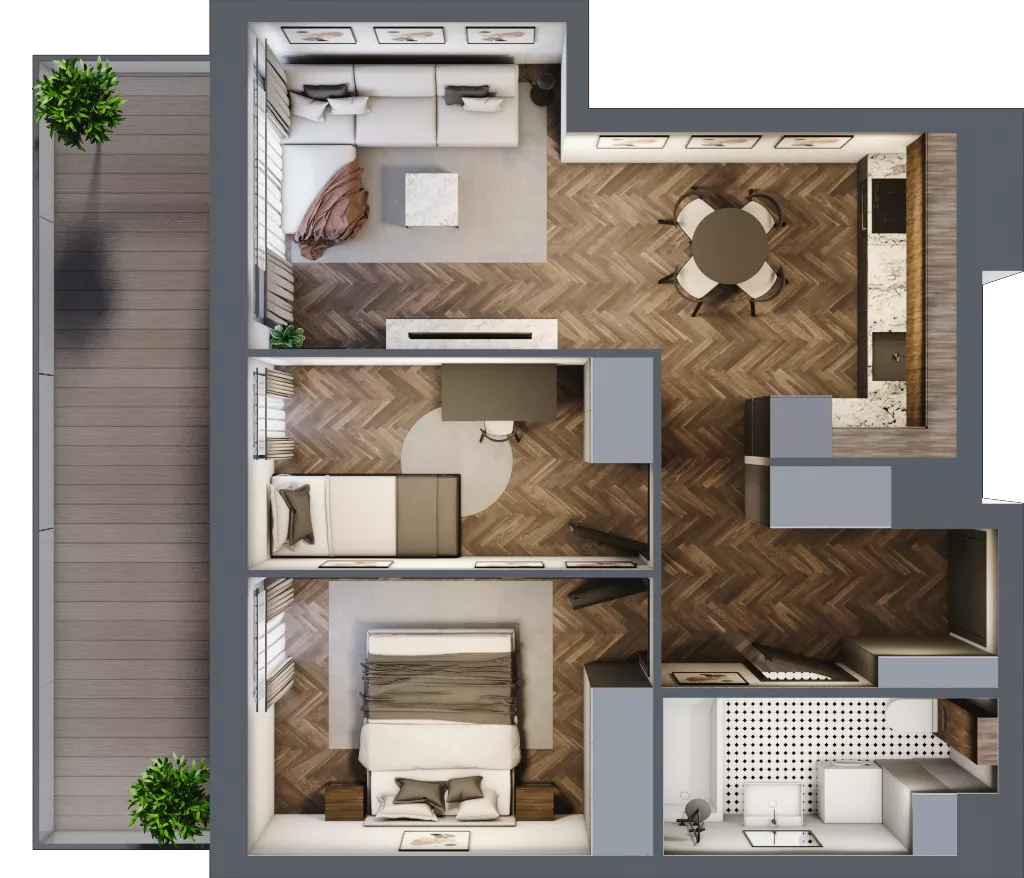 3 pokoje, mieszkanie 50,14 m², piętro 5, oferta nr A.M85, Paderewskiego 29, Katowice, Osiedle Paderewskiego-Muchowiec, Dolina Trzech Stawów, ul. Ignacego Paderewskiego 29