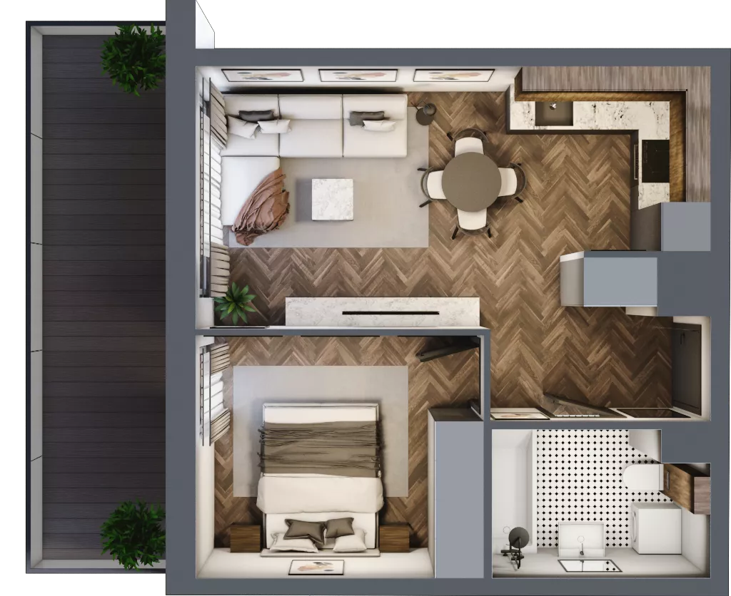 2 pokoje, mieszkanie 37,76 m², piętro 6, oferta nr A.M46, Paderewskiego 29, Katowice, Osiedle Paderewskiego-Muchowiec, Dolina Trzech Stawów, ul. Ignacego Paderewskiego 29