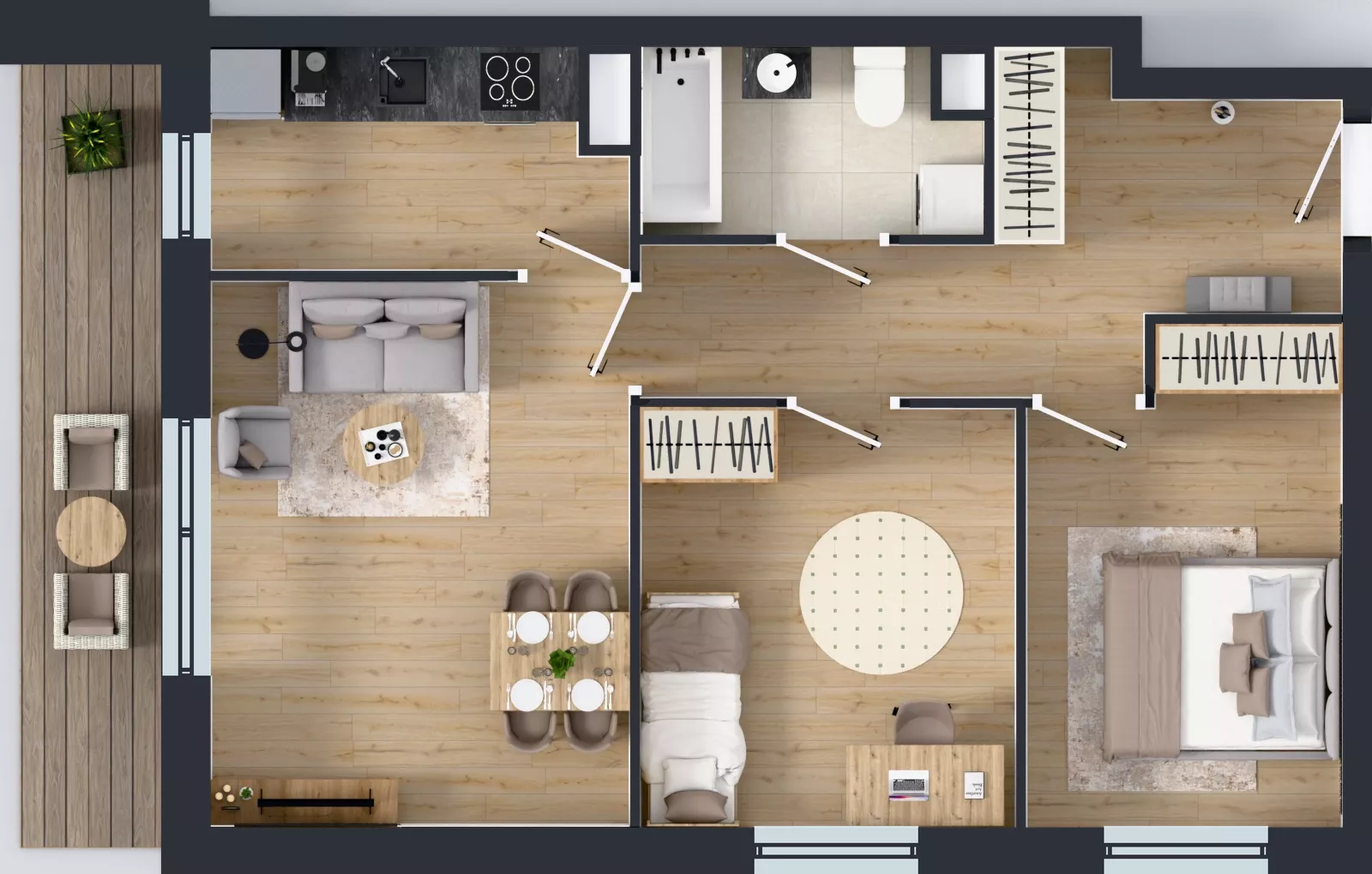 3 pokoje, mieszkanie 61,02 m², piętro 2, oferta nr R7.4, SIEDLCE, Rytla, Siedlce, ul. Aleksandra Rytla