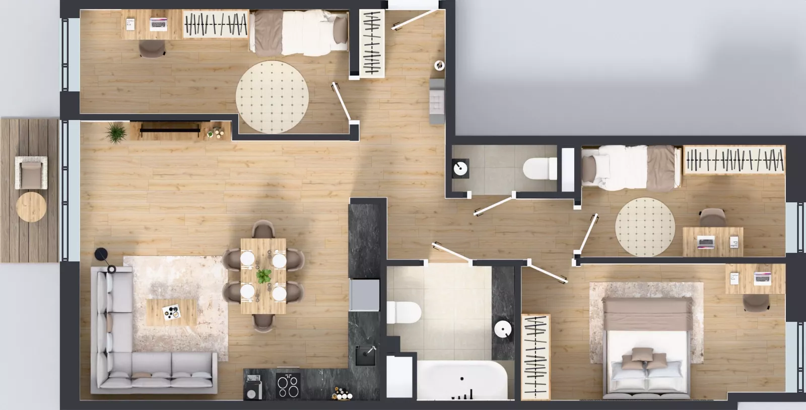 4 pokoje, mieszkanie 84,35 m², piętro 2, oferta nr G7.48, Geometryczna 7, Warszawa, Białołęka, Grodzisk, ul. Geometryczna 7