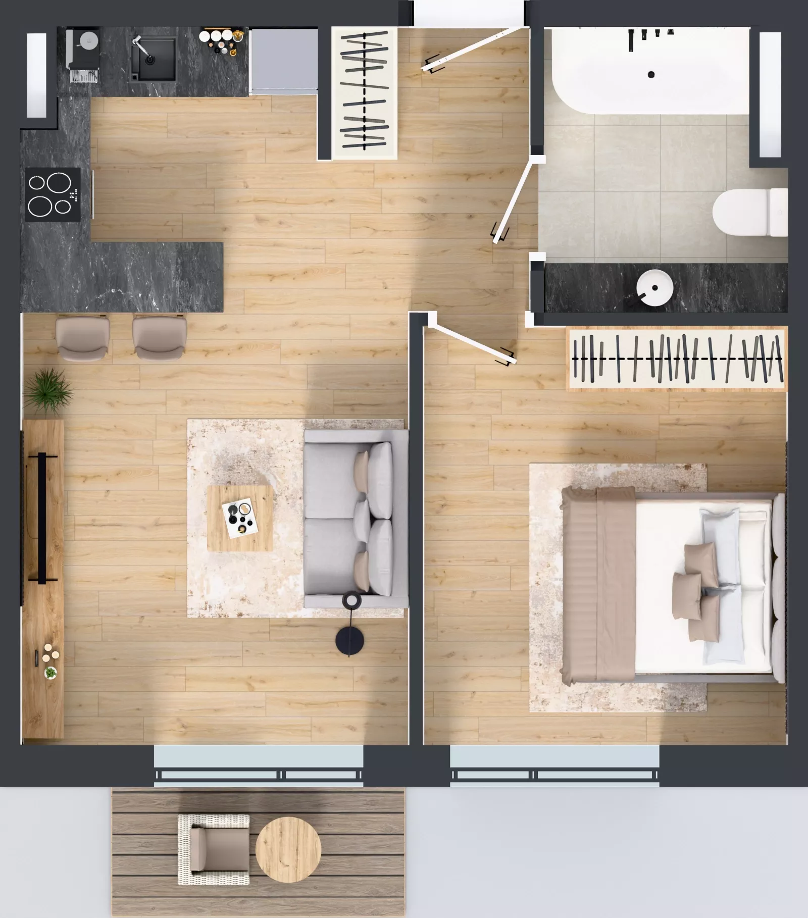 2 pokoje, mieszkanie 43,34 m², piętro 1, oferta nr G7.11, Geometryczna 7, Warszawa, Białołęka, Grodzisk, ul. Geometryczna 7
