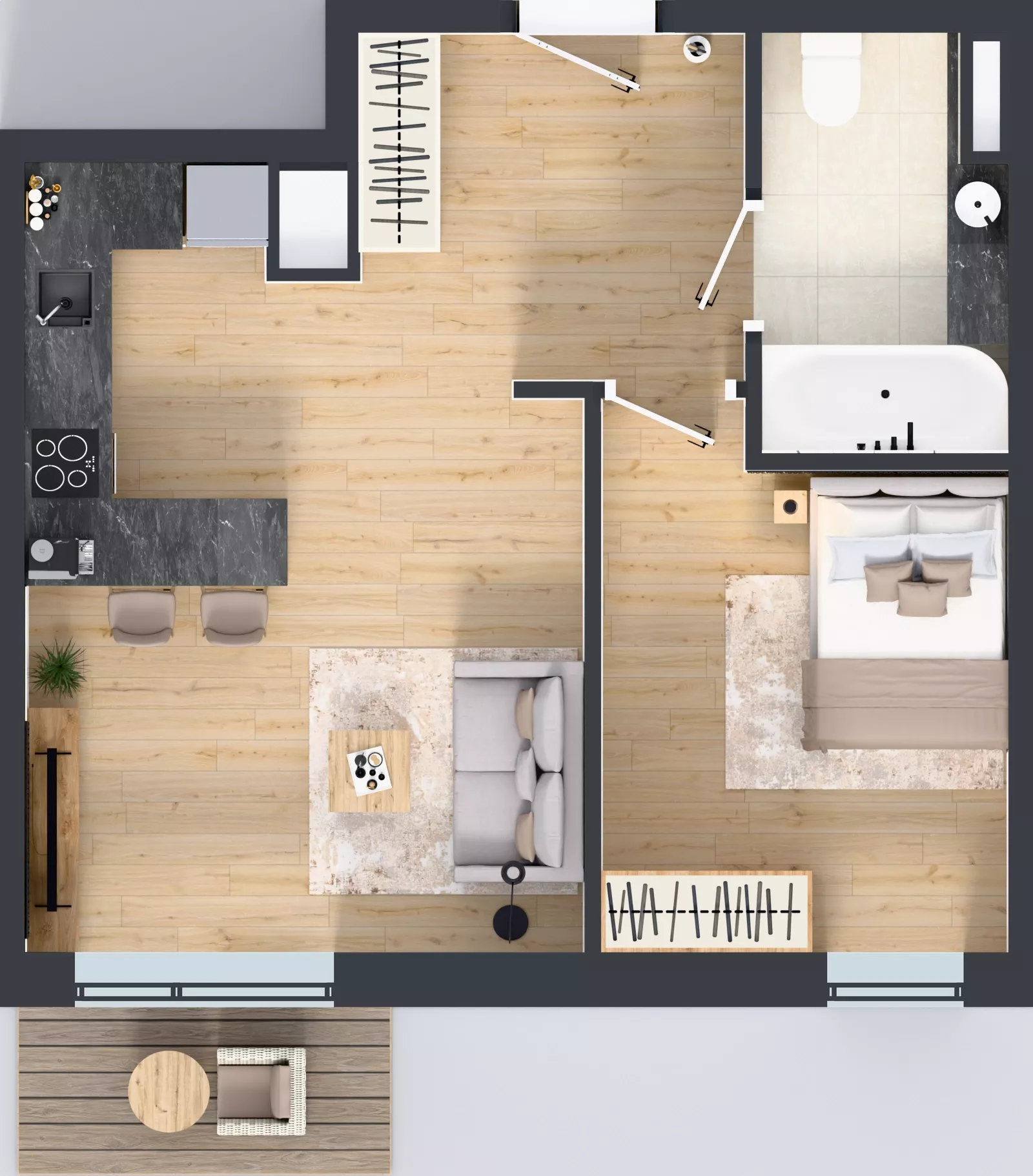 2 pokoje, mieszkanie 41,12 m², piętro 2, oferta nr G7.19, Geometryczna 7, Warszawa, Białołęka, Grodzisk, ul. Geometryczna 7