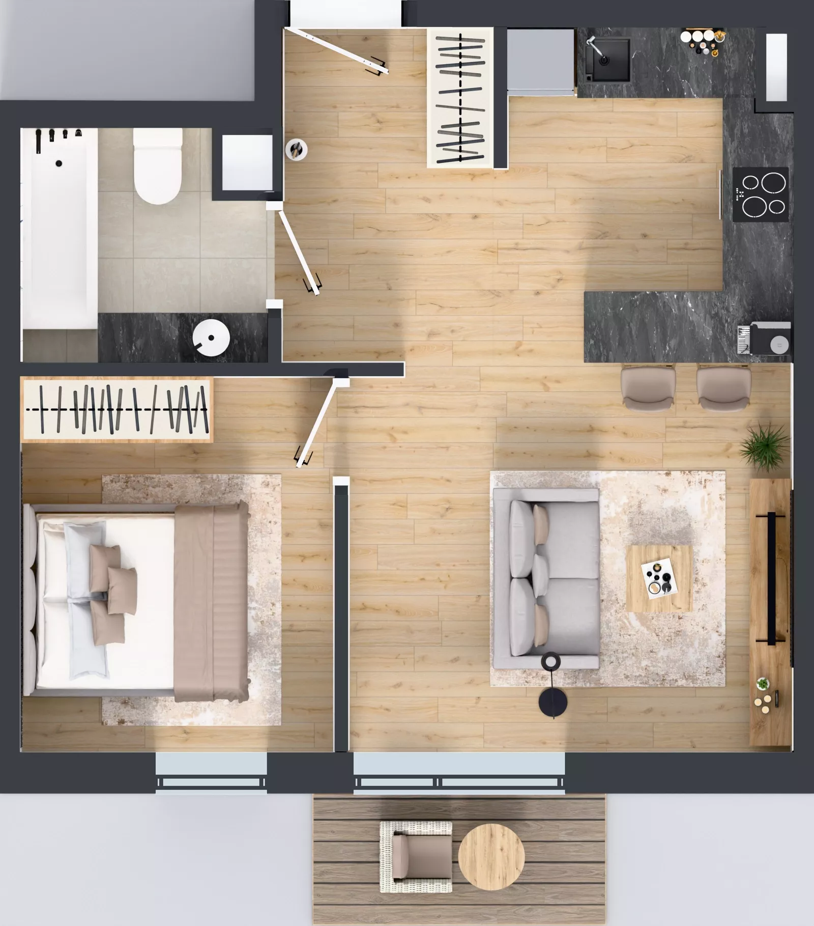 2 pokoje, mieszkanie 41,15 m², piętro 3, oferta nr G7.26, Geometryczna 7, Warszawa, Białołęka, Grodzisk, ul. Geometryczna 7