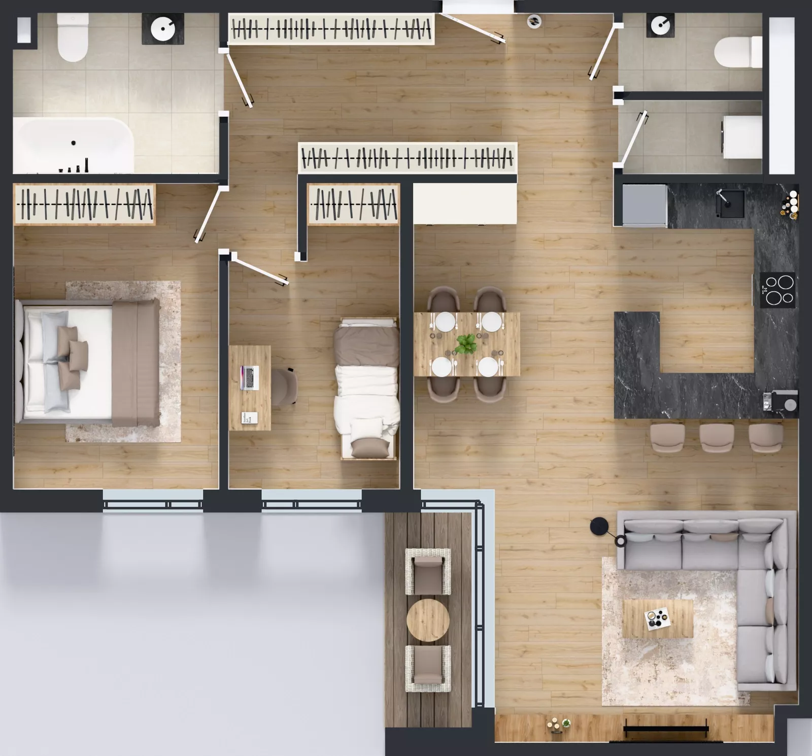 3 pokoje, mieszkanie 81,23 m², piętro 1, oferta nr G7.41, Geometryczna 7, Warszawa, Białołęka, Grodzisk, ul. Geometryczna 7