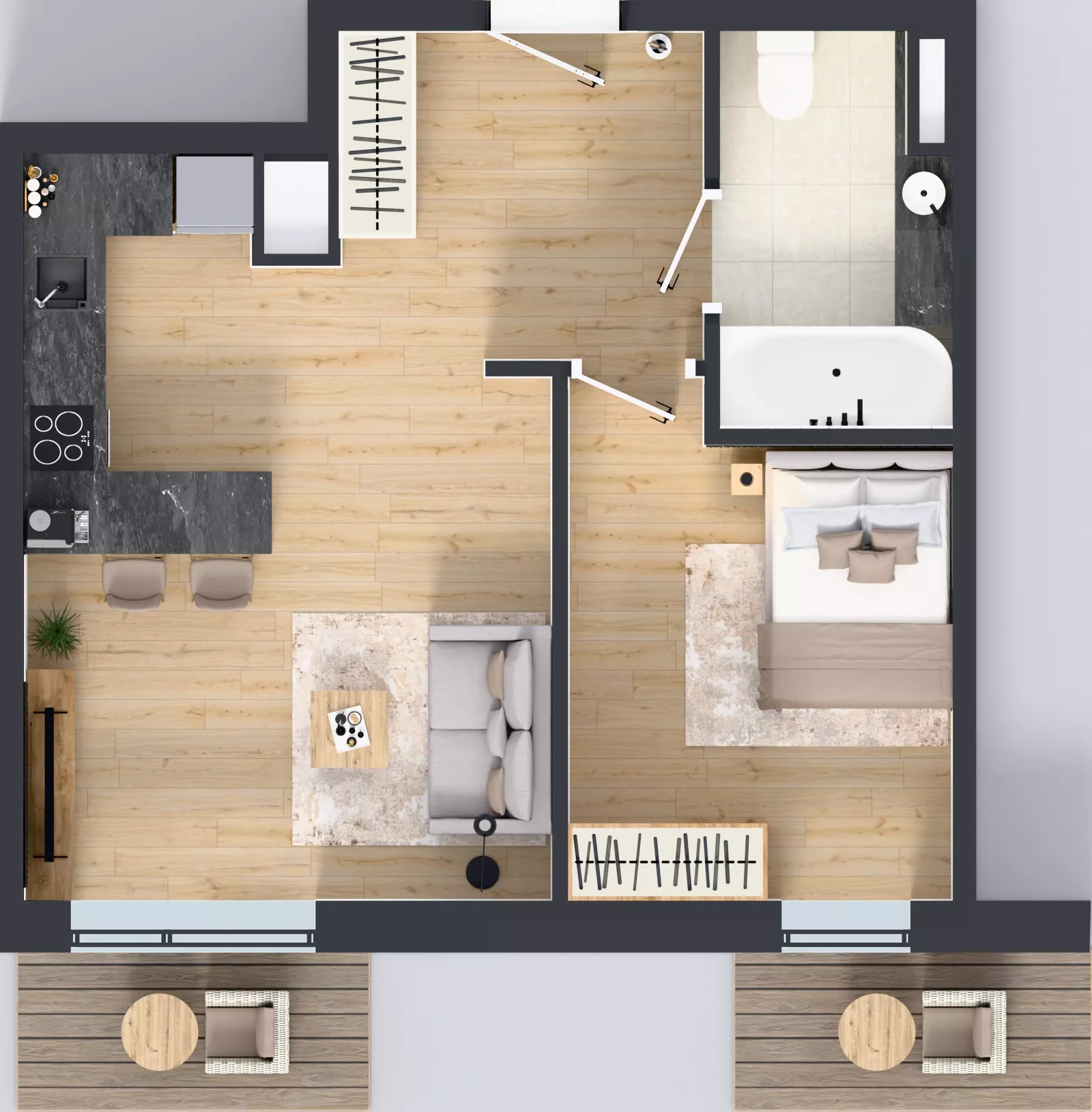 2 pokoje, mieszkanie 41,12 m², piętro 2, oferta nr G7.50, Geometryczna 7, Warszawa, Białołęka, Grodzisk, ul. Geometryczna 7