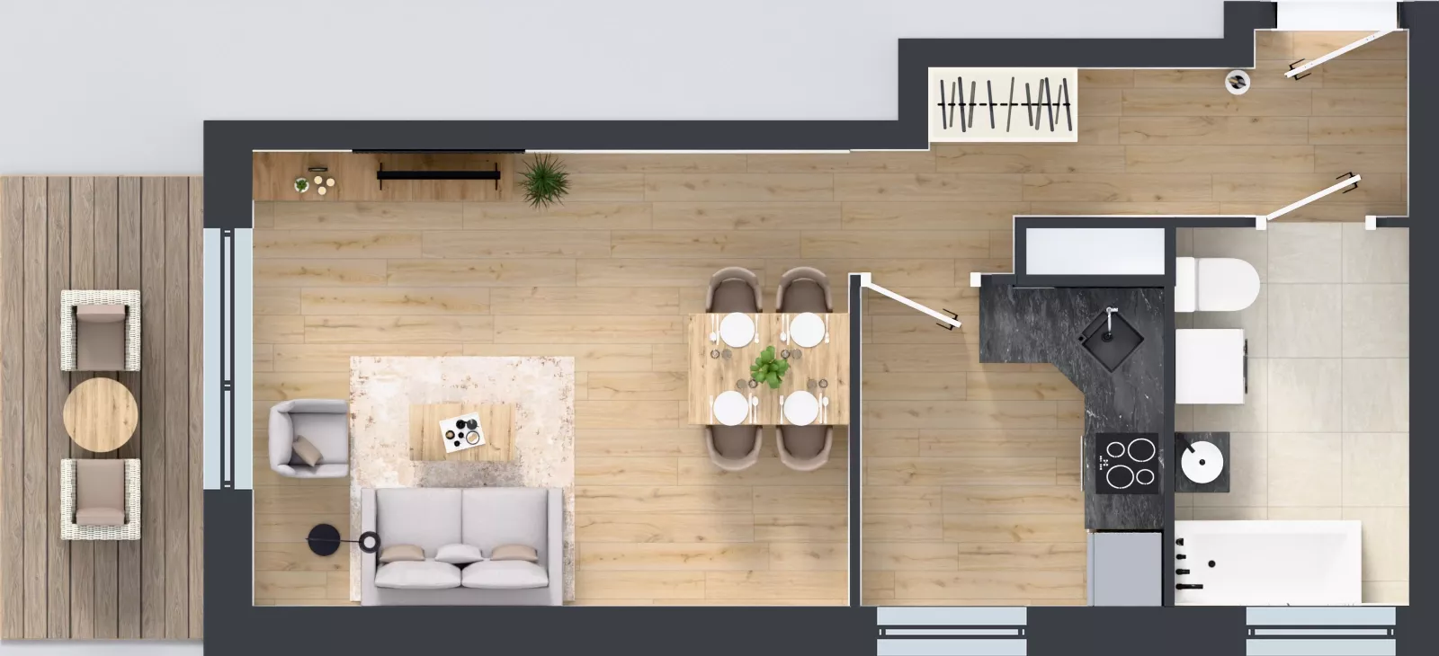 1 pokój, mieszkanie 38,00 m², piętro 5, oferta nr Z7.32, Osiedle Zbytki II, Warszawa, Białołęka, Nowodwory, ul. Zbytki 7