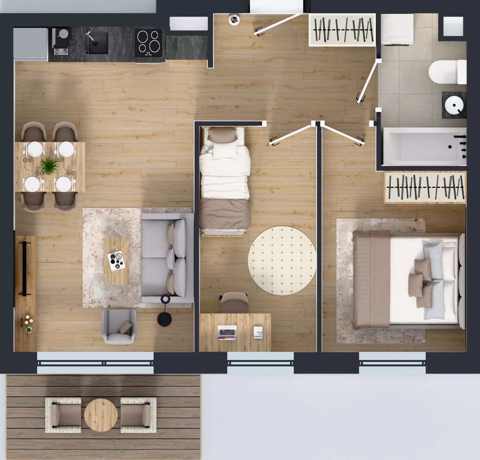3 pokoje, mieszkanie 50,90 m², piętro 4, oferta nr Z7.29, Osiedle Zbytki II, Warszawa, Białołęka, Nowodwory, ul. Zbytki 7