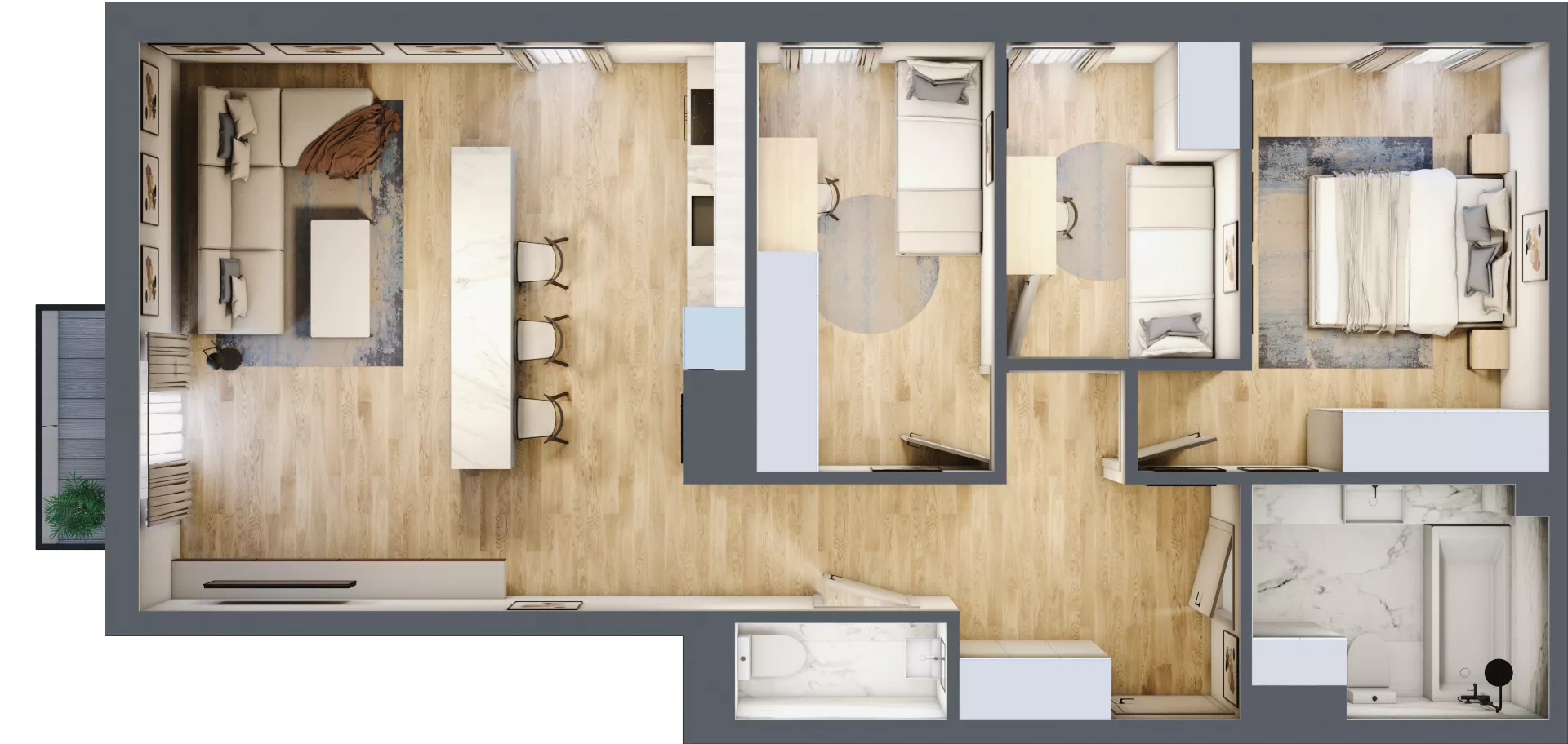 4 pokoje, mieszkanie 79,22 m², piętro 2, oferta nr G5A.20, Geometryczna 5A, Warszawa, Białołęka, Grodzisk, ul. Geometryczna 5, 5A