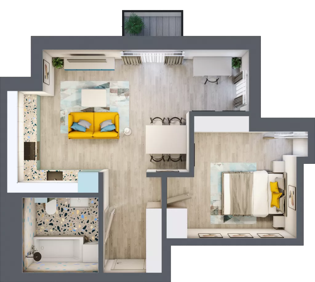 2 pokoje, mieszkanie 45,26 m², piętro 2, oferta nr G5B.41, Geometryczna 5B, Warszawa, Białołęka, Grodzisk, ul. Geometryczna 5B