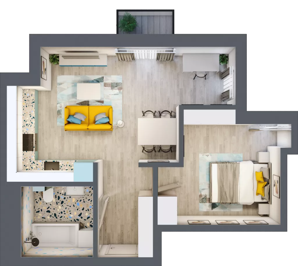 2 pokoje, mieszkanie 45,02 m², piętro 2, oferta nr G5B.67, Geometryczna 5B, Warszawa, Białołęka, Grodzisk, ul. Geometryczna 5B