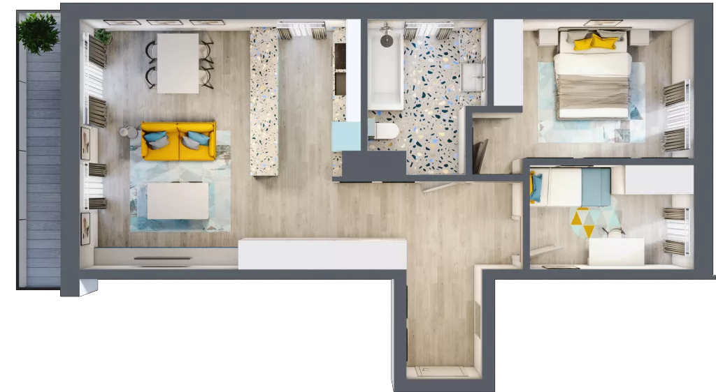 3 pokoje, mieszkanie 67,43 m², piętro 2, oferta nr G5B.72, Geometryczna 5B, Warszawa, Białołęka, Grodzisk, ul. Geometryczna 5B