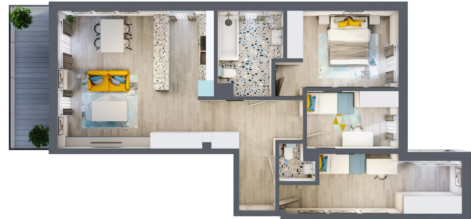 4 pokoje, mieszkanie 82,71 m², parter, oferta nr G5B.59, Geometryczna 5B, Warszawa, Białołęka, Grodzisk, ul. Geometryczna 5B