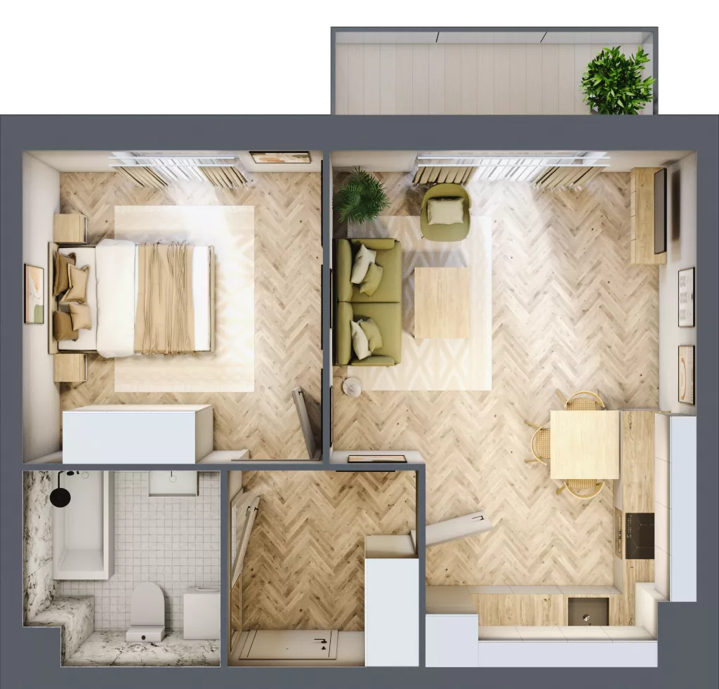 2 pokoje, mieszkanie 42,88 m², piętro 3, oferta nr R7.32, SIEDLCE, Rytla, Siedlce, ul. Aleksandra Rytla