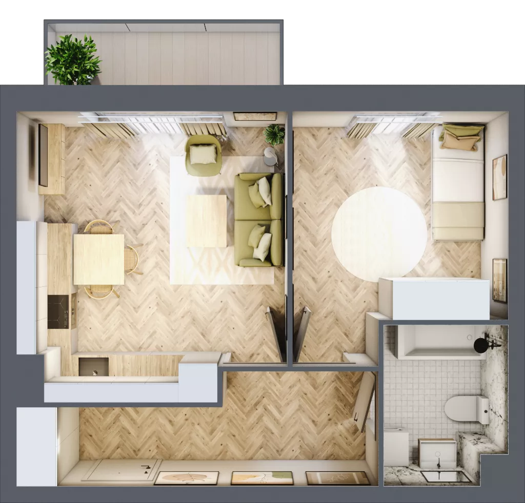 2 pokoje, mieszkanie 42,52 m², piętro 2, oferta nr R7.17, SIEDLCE, Rytla, Siedlce, ul. Aleksandra Rytla