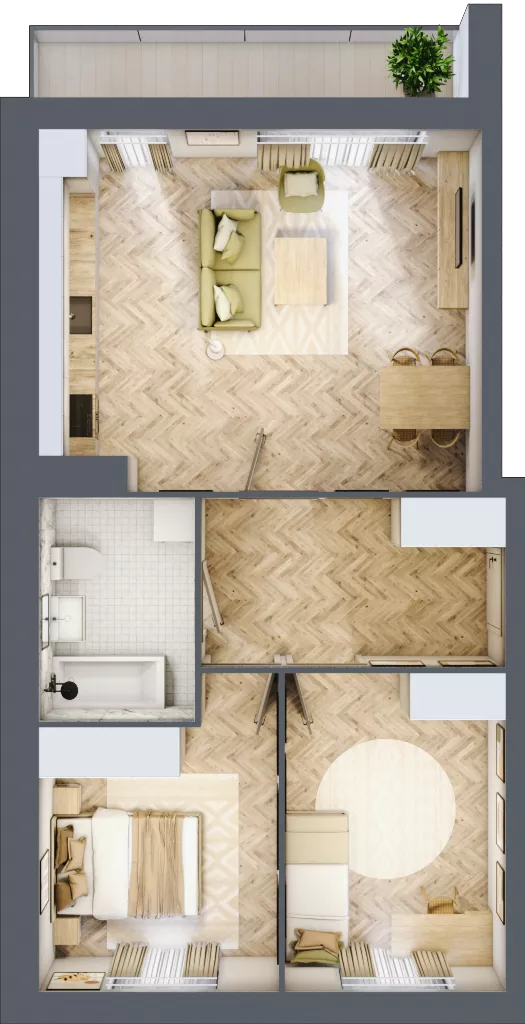 3 pokoje, mieszkanie 60,71 m², piętro 2, oferta nr R7.16, SIEDLCE, Rytla, Siedlce, ul. Aleksandra Rytla