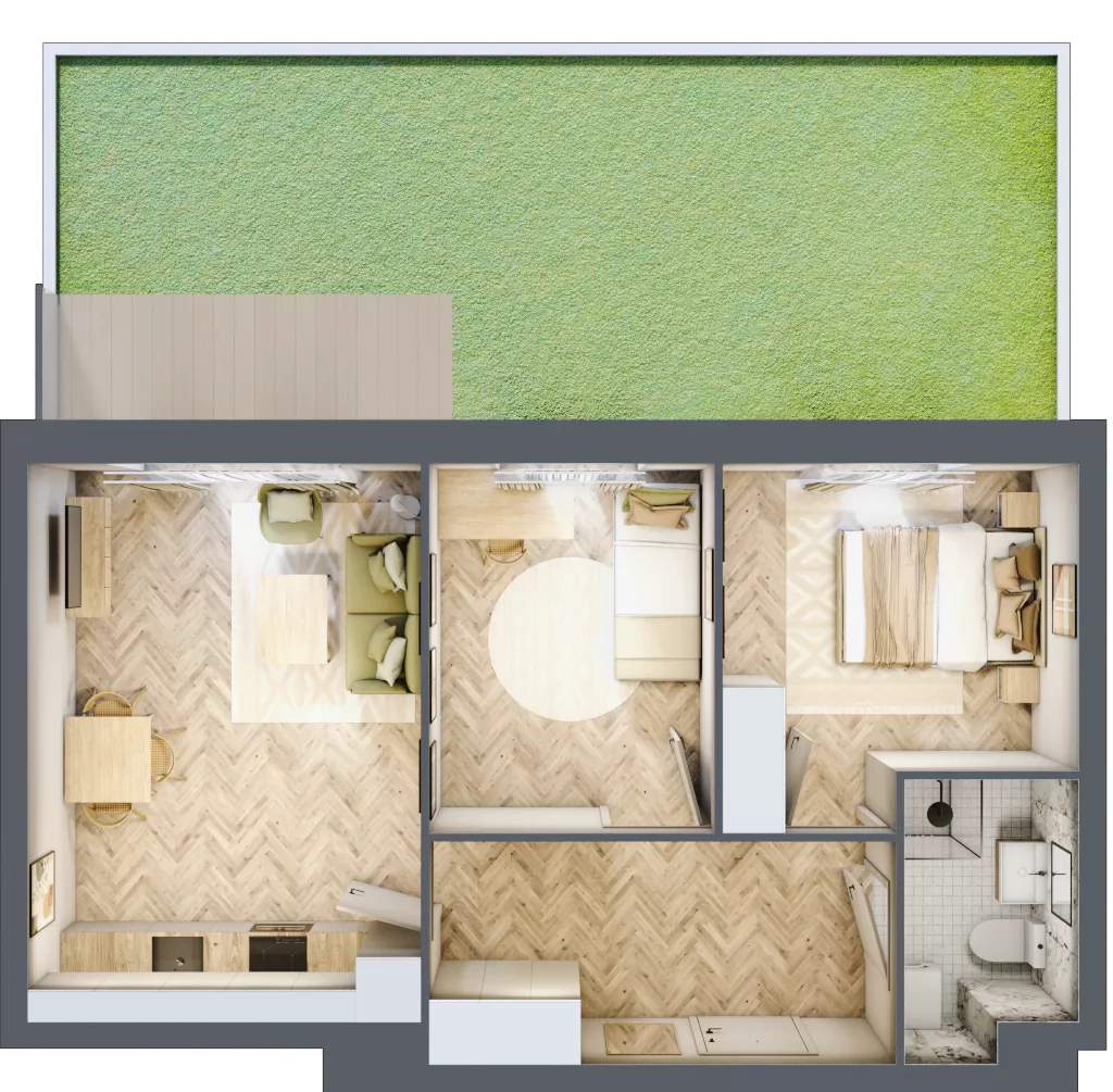 3 pokoje, mieszkanie 51,41 m², parter, oferta nr R9.3, SIEDLCE, Rytla, Siedlce, ul. Aleksandra Rytla