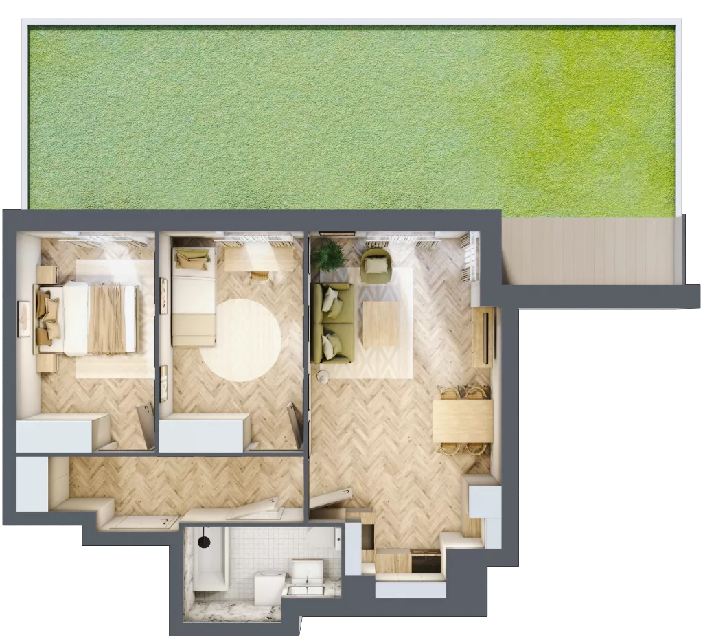 3 pokoje, mieszkanie 54,72 m², parter, oferta nr R9.4, SIEDLCE, Rytla, Siedlce, ul. Aleksandra Rytla