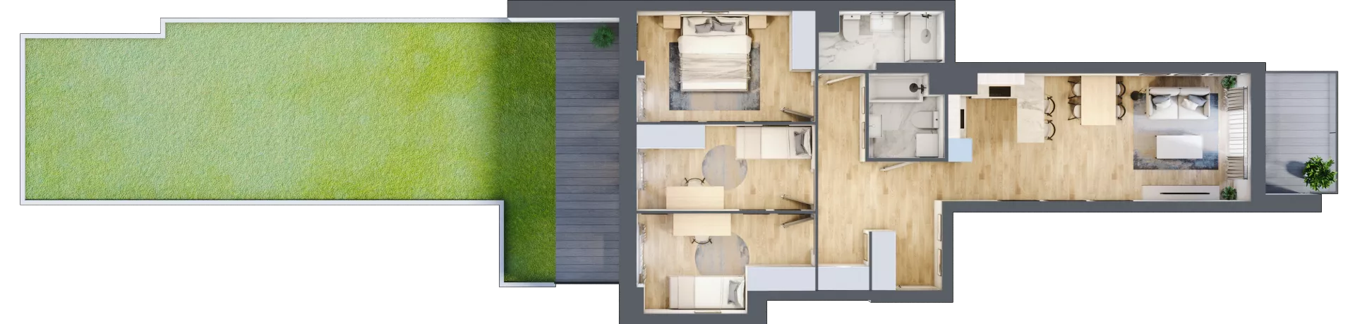 4 pokoje, mieszkanie 79,63 m², piętro 1, oferta nr B.01.M025, Złota Wilga, Warszawa, Praga Południe, Gocław, ul. Złotej Wilgi 2
