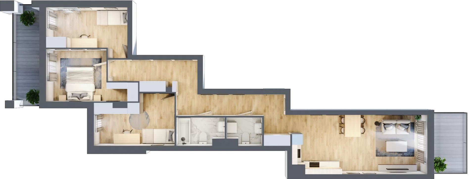 4 pokoje, mieszkanie 83,90 m², piętro 2, oferta nr C.02.M078, Złota Wilga, Warszawa, Praga Południe, Gocław, ul. Złotej Wilgi 2