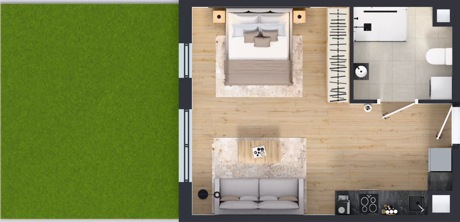 1 pokój, mieszkanie 35,64 m², parter, oferta nr B.0.20, Jabłonova Bud. B, Piaseczno, ul. Jabłoniowa