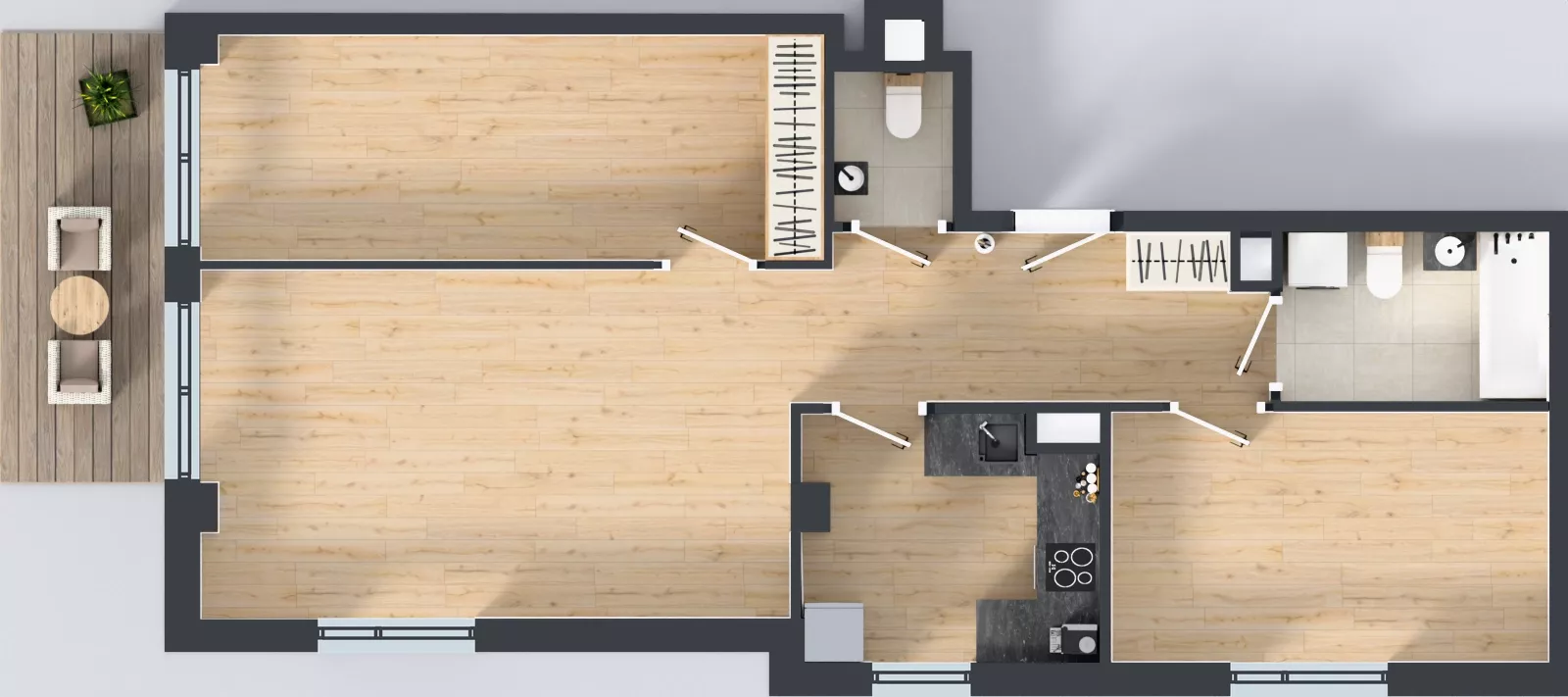 3 pokoje, mieszkanie 69,03 m², piętro 3, oferta nr A.K1.15, Porto Żerań, Warszawa, Białołęka, Żerań, ul. Myśliborska