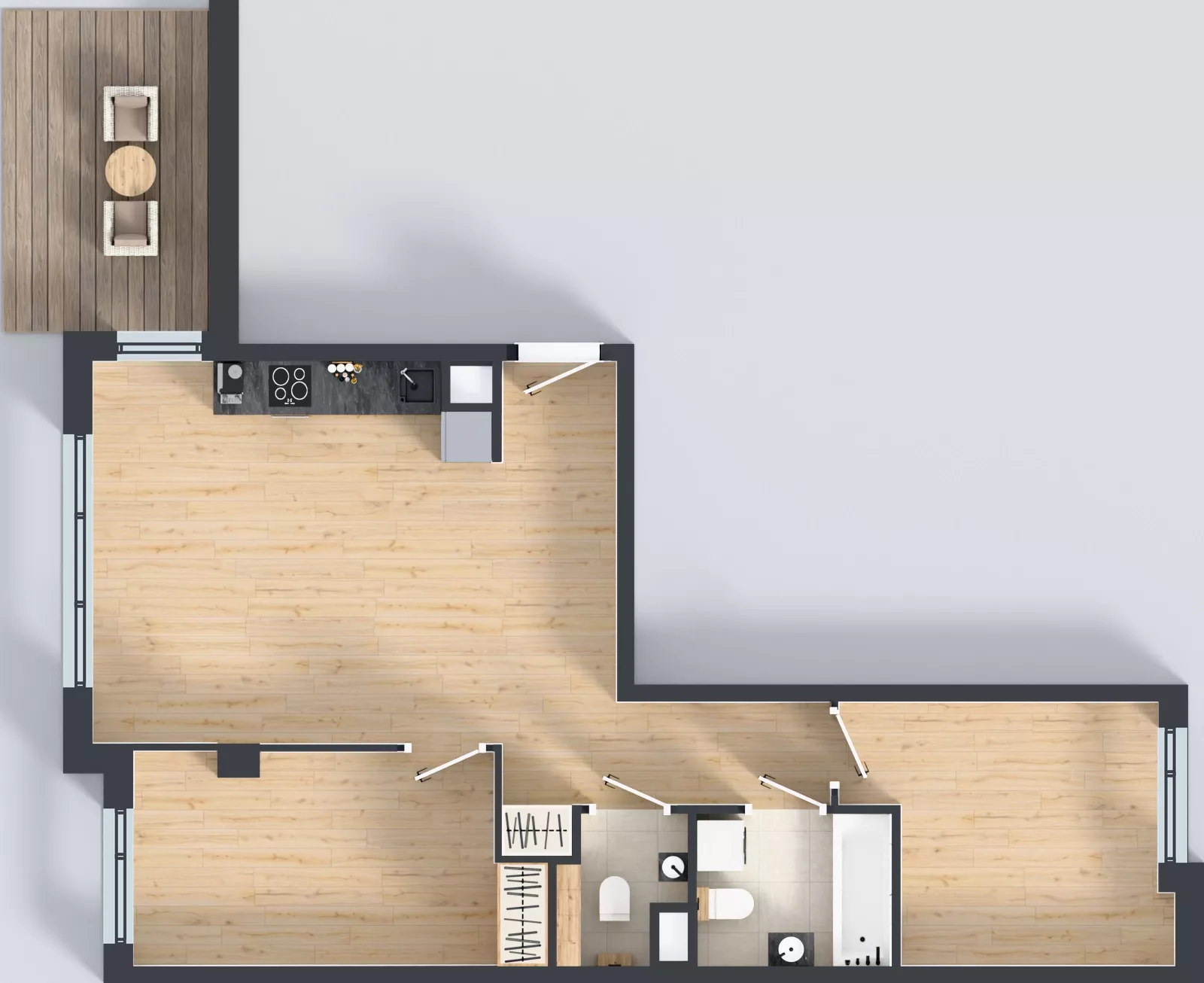 3 pokoje, mieszkanie 60,33 m², piętro 5, oferta nr A.K2.54, Porto Żerań, Warszawa, Białołęka, Żerań, ul. Myśliborska