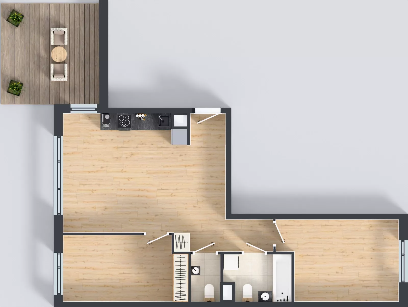 3 pokoje, mieszkanie 62,94 m², piętro 1, oferta nr A.K3.62, Porto Żerań, Warszawa, Białołęka, Żerań, ul. Myśliborska