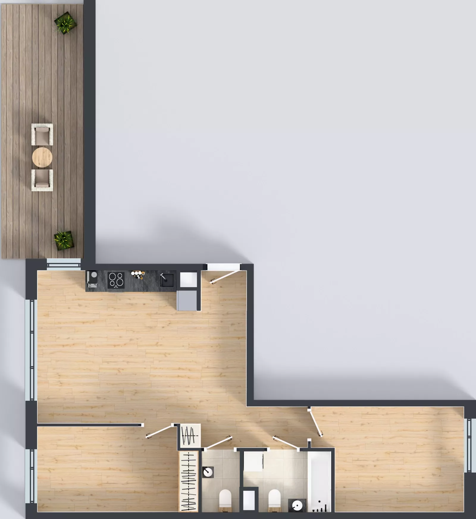 3 pokoje, mieszkanie 61,69 m², piętro 5, oferta nr A.K3.78, Porto Żerań, Warszawa, Białołęka, Żerań, ul. Myśliborska