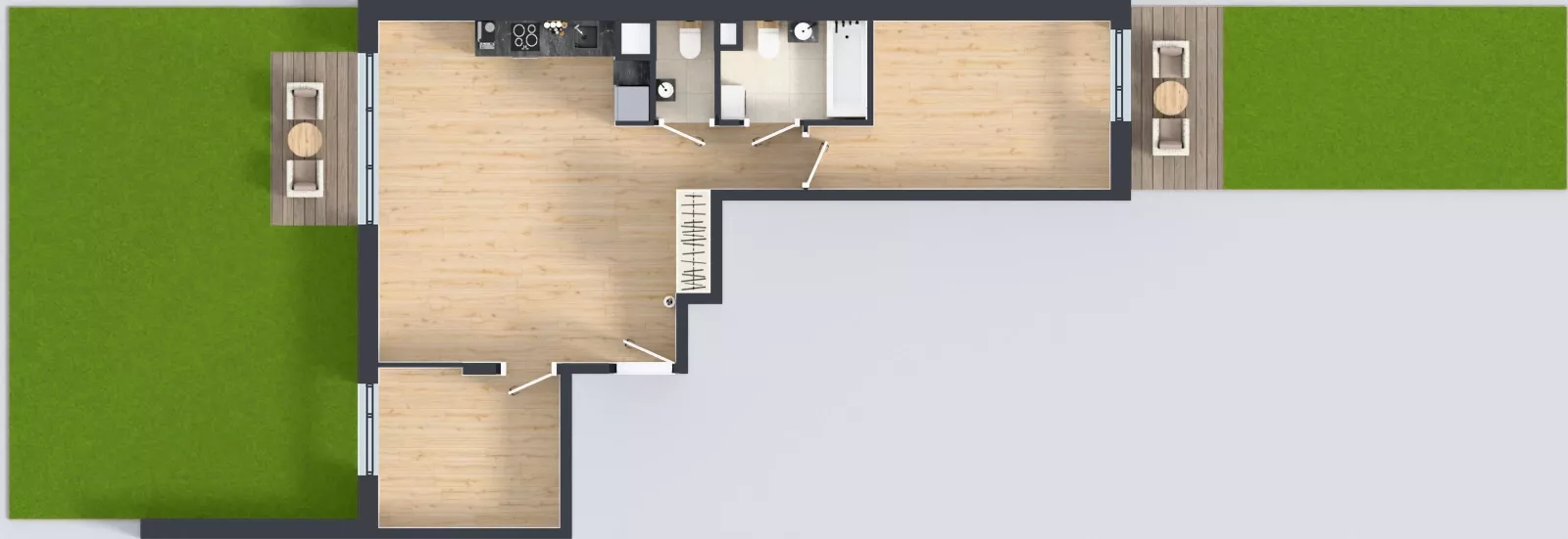 3 pokoje, mieszkanie 61,56 m², parter, oferta nr B.K1.01, Porto Żerań, Warszawa, Białołęka, Żerań, ul. Myśliborska