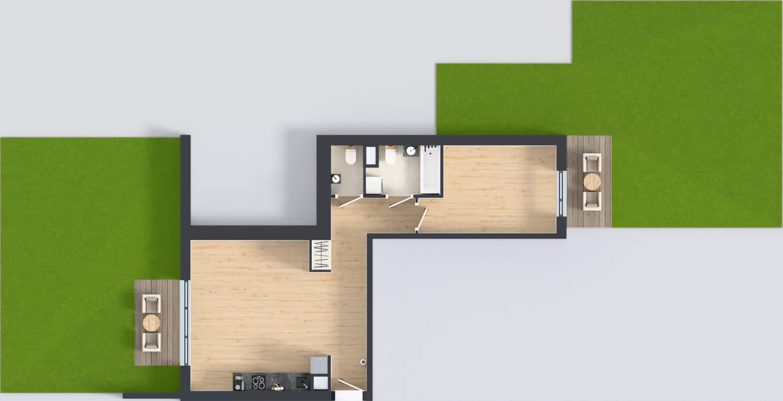 2 pokoje, mieszkanie 55,48 m², parter, oferta nr B.K3.59, Porto Żerań, Warszawa, Białołęka, Żerań, ul. Myśliborska