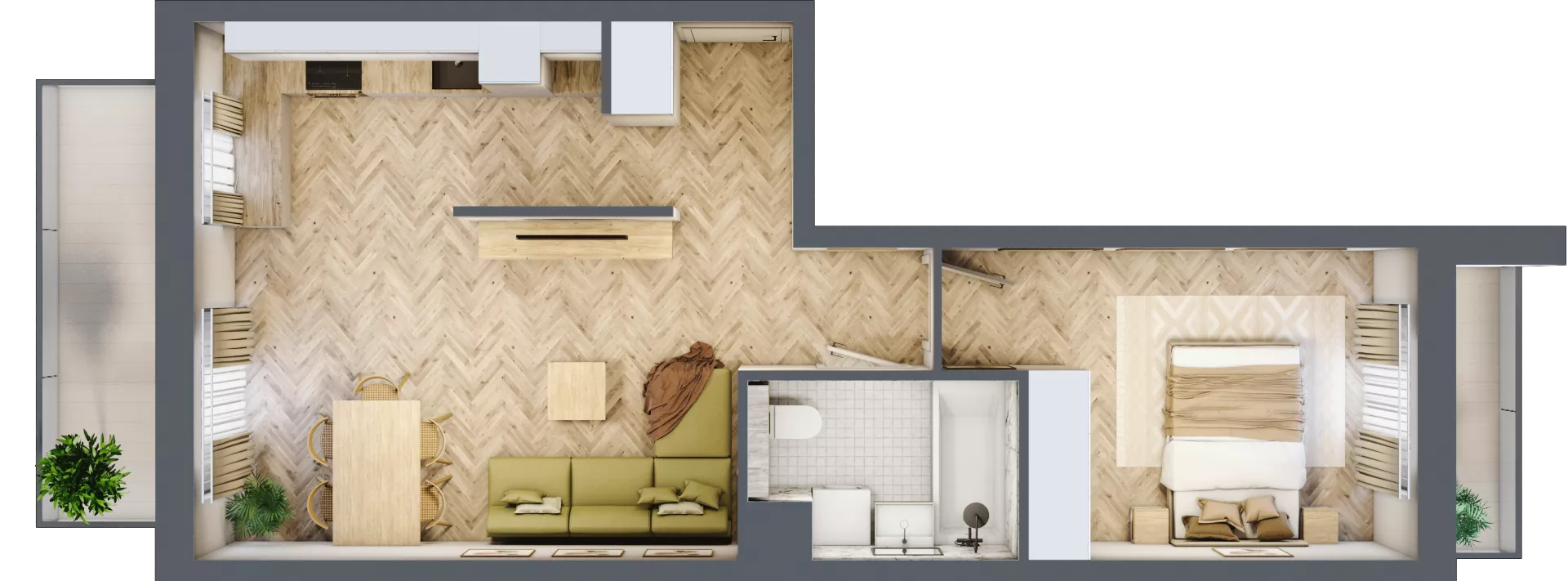 2 pokoje, mieszkanie 47,76 m², piętro 2, oferta nr C.P2.75, Mirabelki 5, Warszawa, Białołęka, Brzeziny, ul. Mirabelki 5