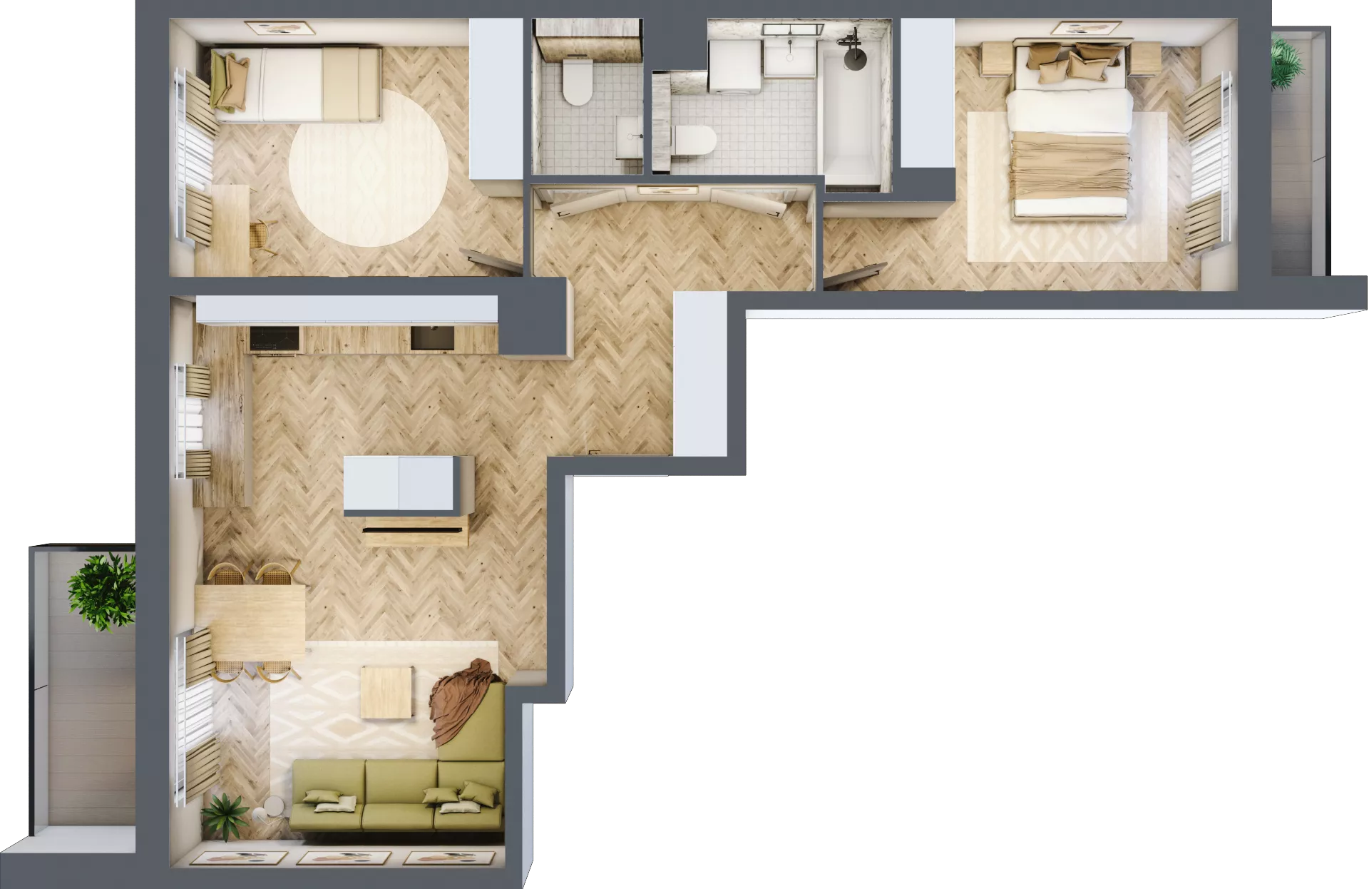 3 pokoje, mieszkanie 62,84 m², piętro 1, oferta nr D.P1.82, Mirabelki 5, Warszawa, Białołęka, Brzeziny, ul. Mirabelki 5