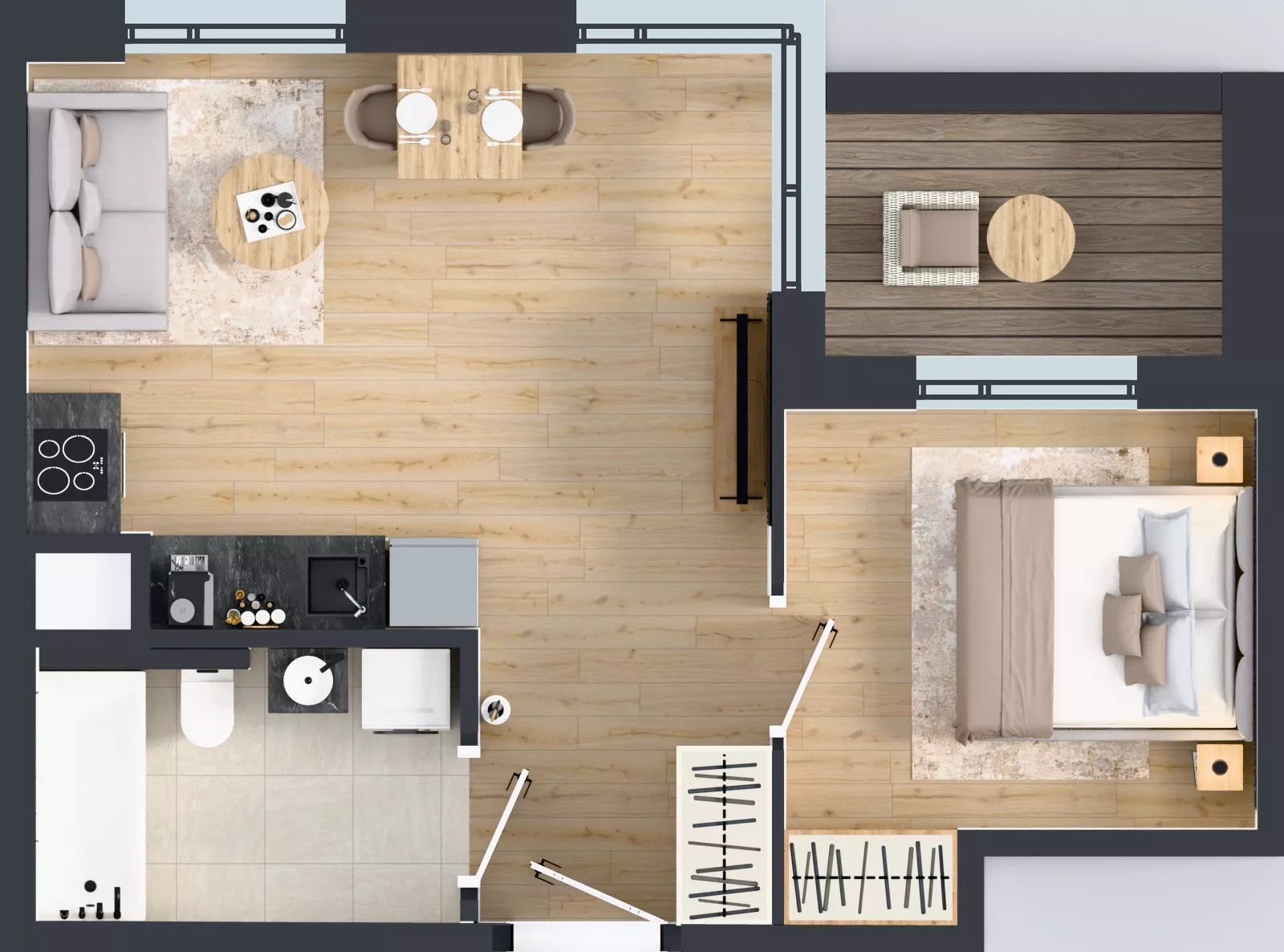 2 pokoje, mieszkanie 37,99 m², piętro 1, oferta nr E/3, Apartamenty Literacka bud. E i F, Warszawa, Bielany, Piaski, ul. Literacka