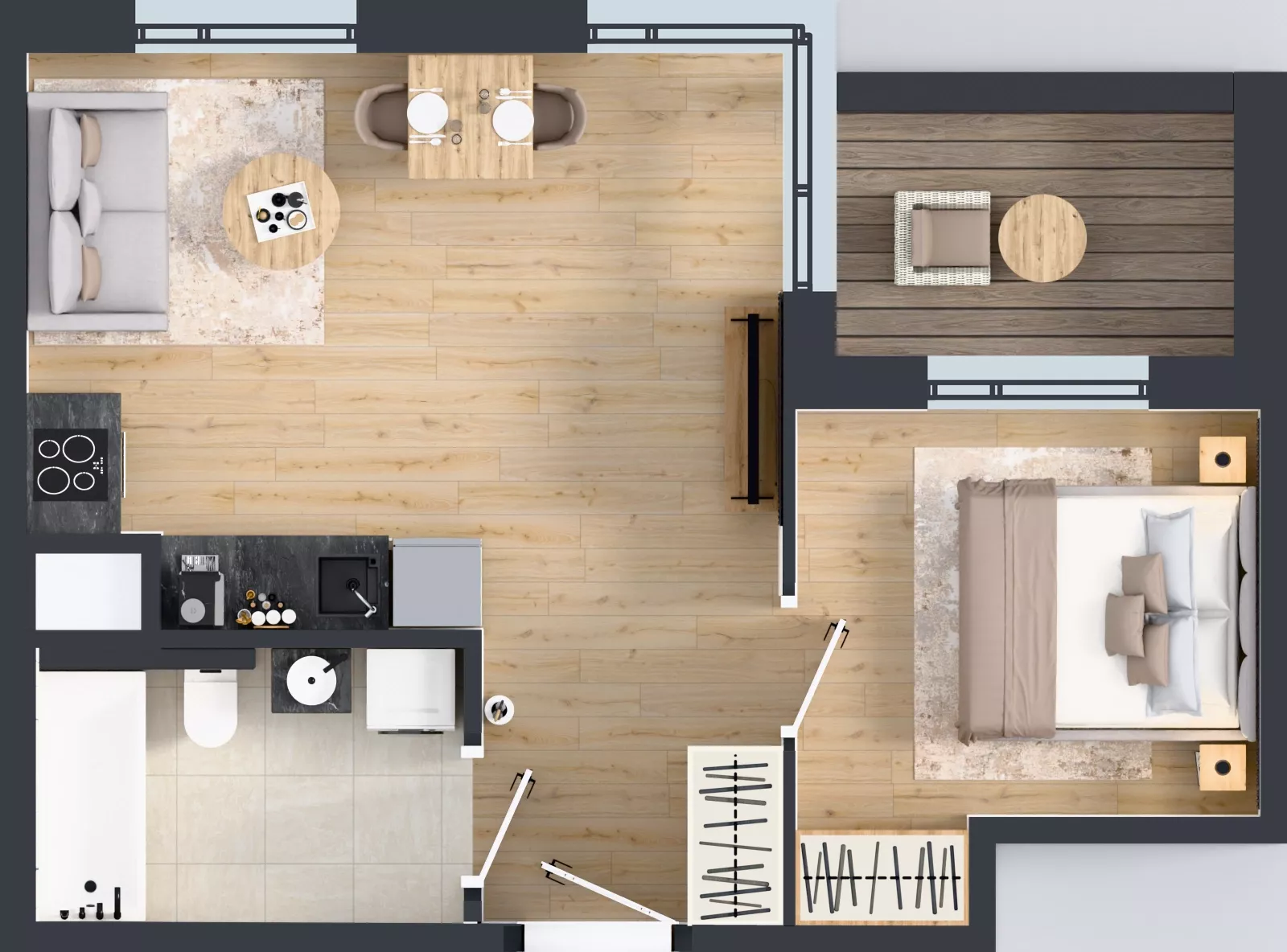 2 pokoje, mieszkanie 37,99 m², piętro 5, oferta nr E/43, Apartamenty Literacka bud. E i F, Warszawa, Bielany, Piaski, ul. Literacka