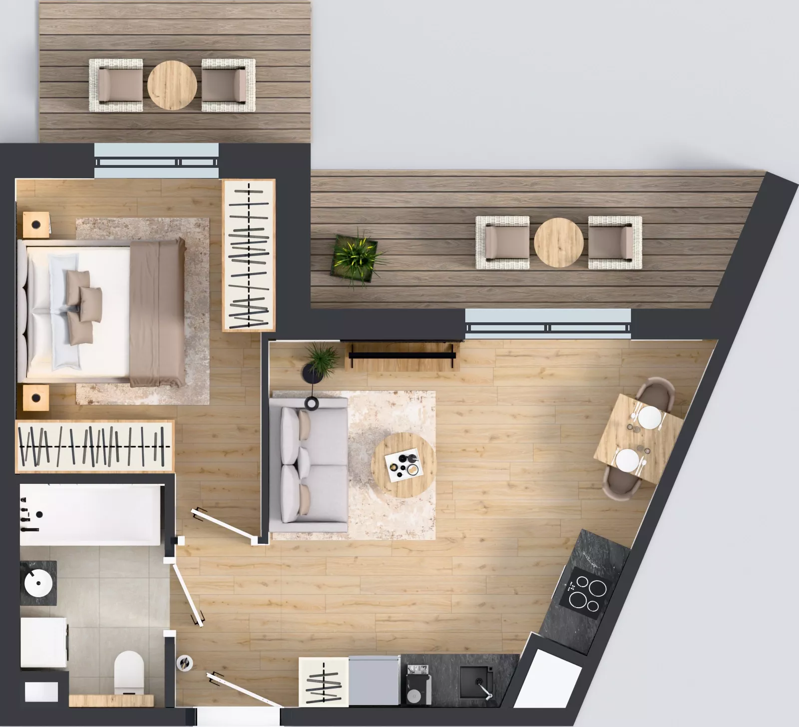 2 pokoje, mieszkanie 37,26 m², piętro 3, oferta nr E/96, Apartamenty Literacka bud. E i F, Warszawa, Bielany, Piaski, ul. Literacka