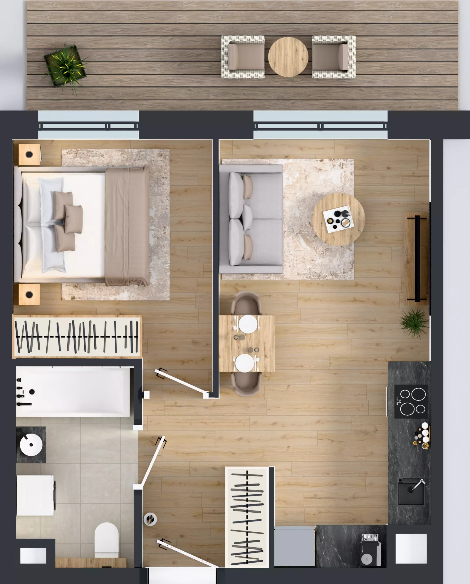 2 pokoje, mieszkanie 37,29 m², piętro 6, oferta nr E/115, Apartamenty Literacka bud. E i F, Warszawa, Bielany, Piaski, ul. Literacka