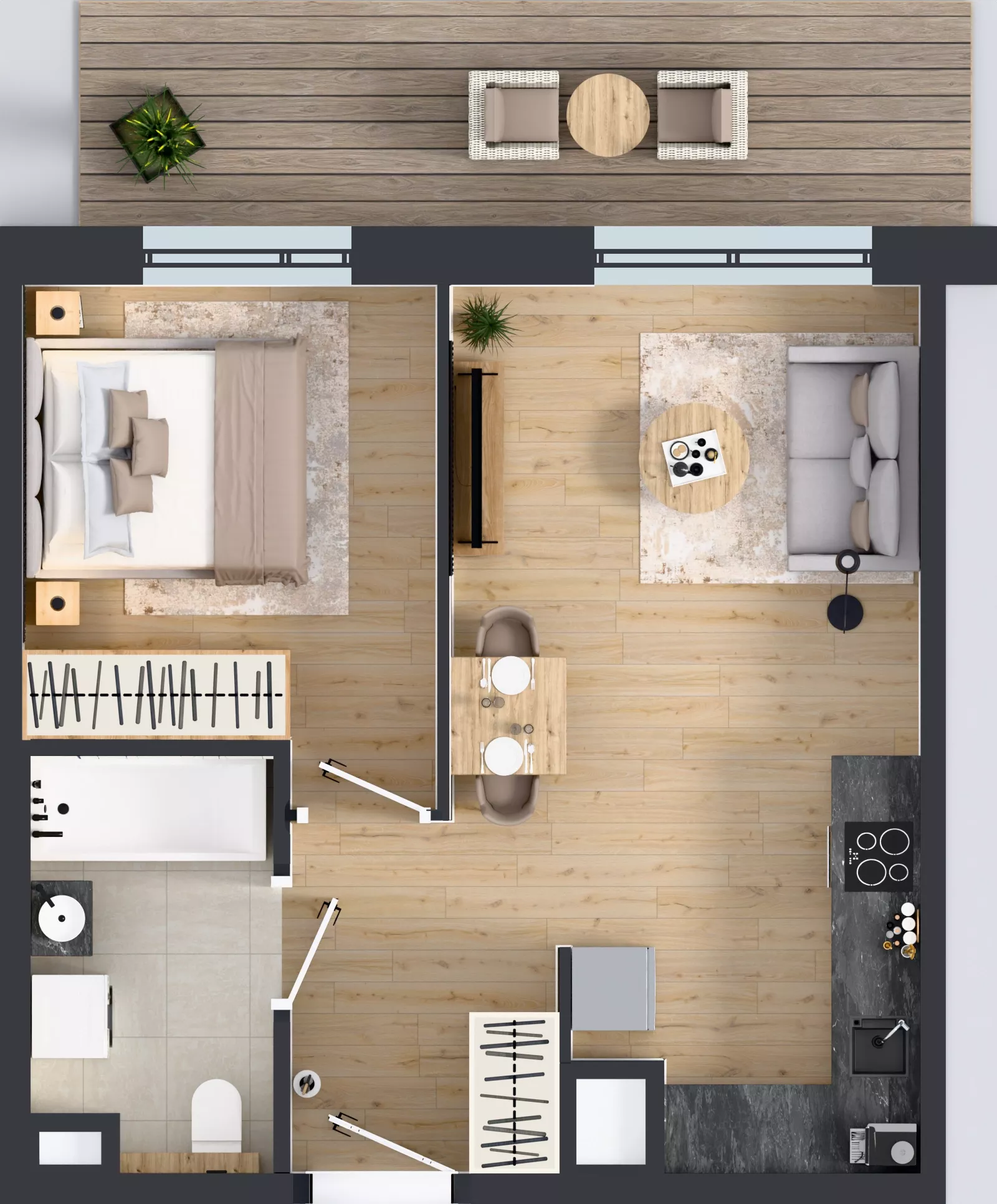 2 pokoje, mieszkanie 38,55 m², piętro 6, oferta nr E/116, Apartamenty Literacka bud. E i F, Warszawa, Bielany, Piaski, ul. Literacka