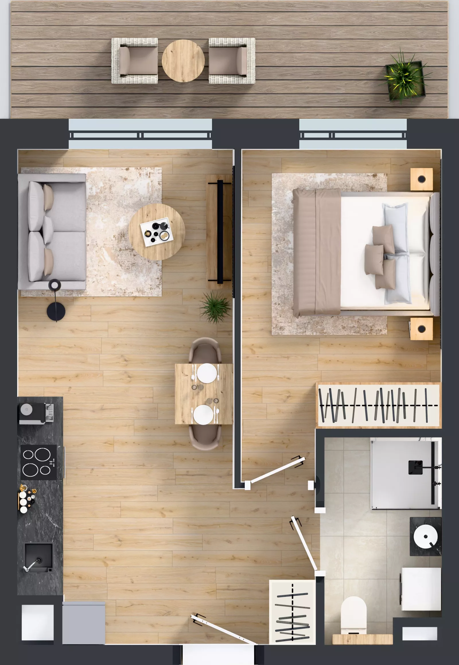 2 pokoje, mieszkanie 38,64 m², piętro 2, oferta nr E/129, Apartamenty Literacka bud. E i F, Warszawa, Bielany, Piaski, ul. Literacka
