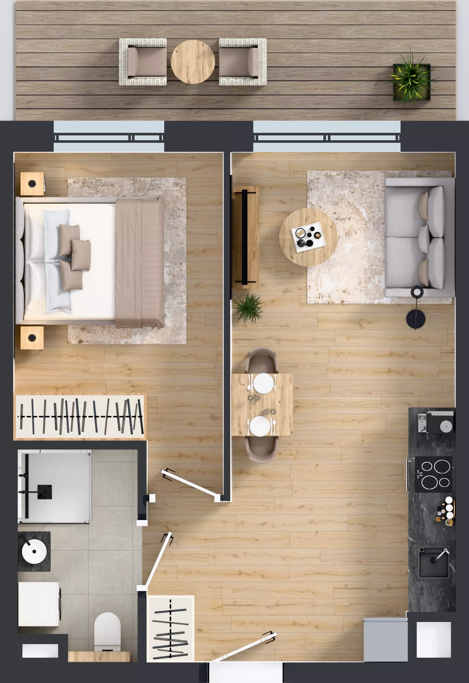2 pokoje, mieszkanie 39,06 m², piętro 6, oferta nr E/144, Apartamenty Literacka bud. E i F, Warszawa, Bielany, Piaski, ul. Literacka
