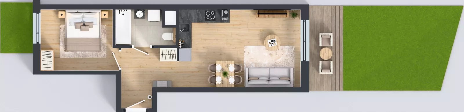 2 pokoje, mieszkanie 44,01 m², parter, oferta nr E/147, Apartamenty Literacka bud. E i F, Warszawa, Bielany, Piaski, ul. Literacka