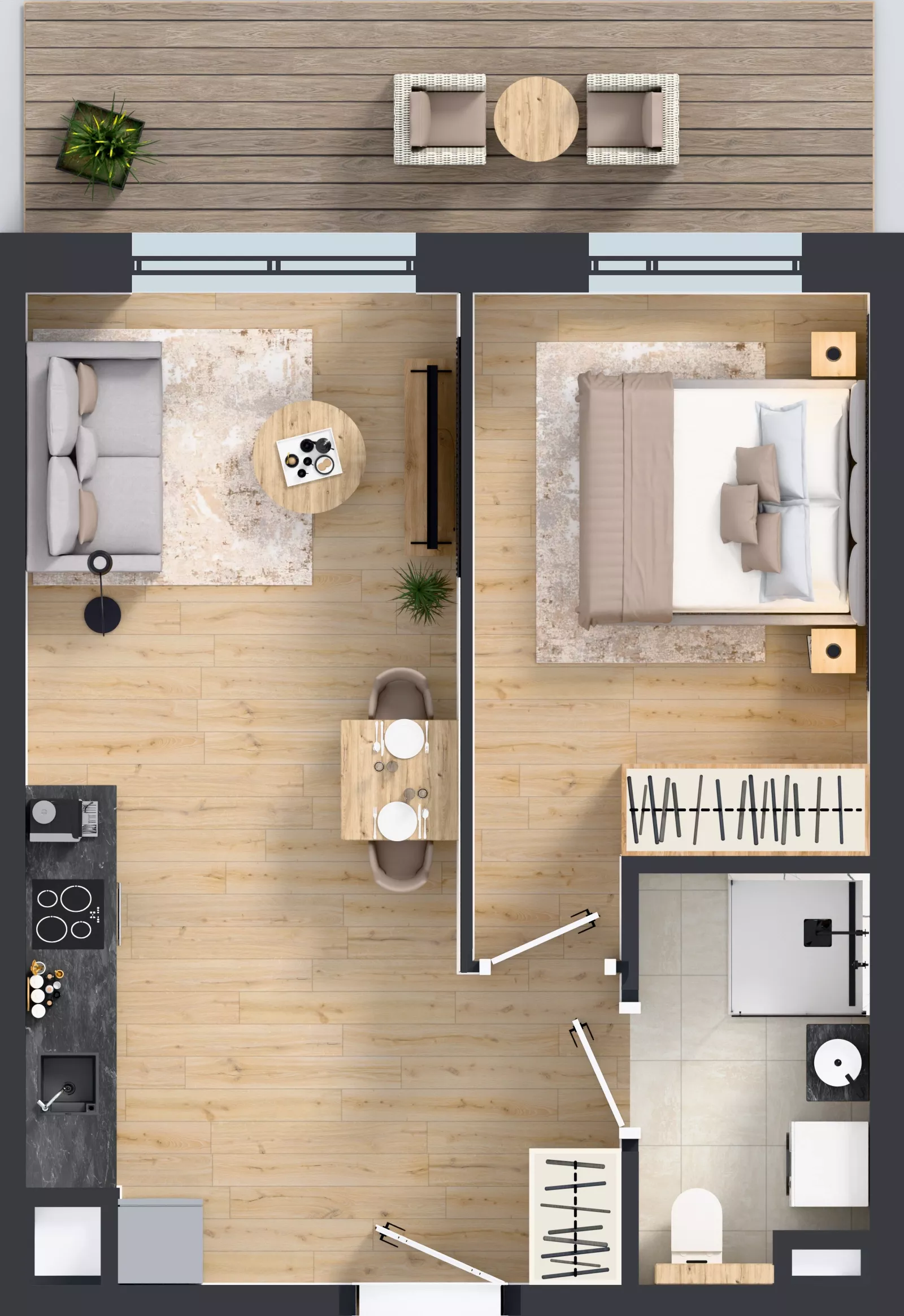 2 pokoje, mieszkanie 38,99 m², piętro 2, oferta nr E/157, Apartamenty Literacka bud. E i F, Warszawa, Bielany, Piaski, ul. Literacka