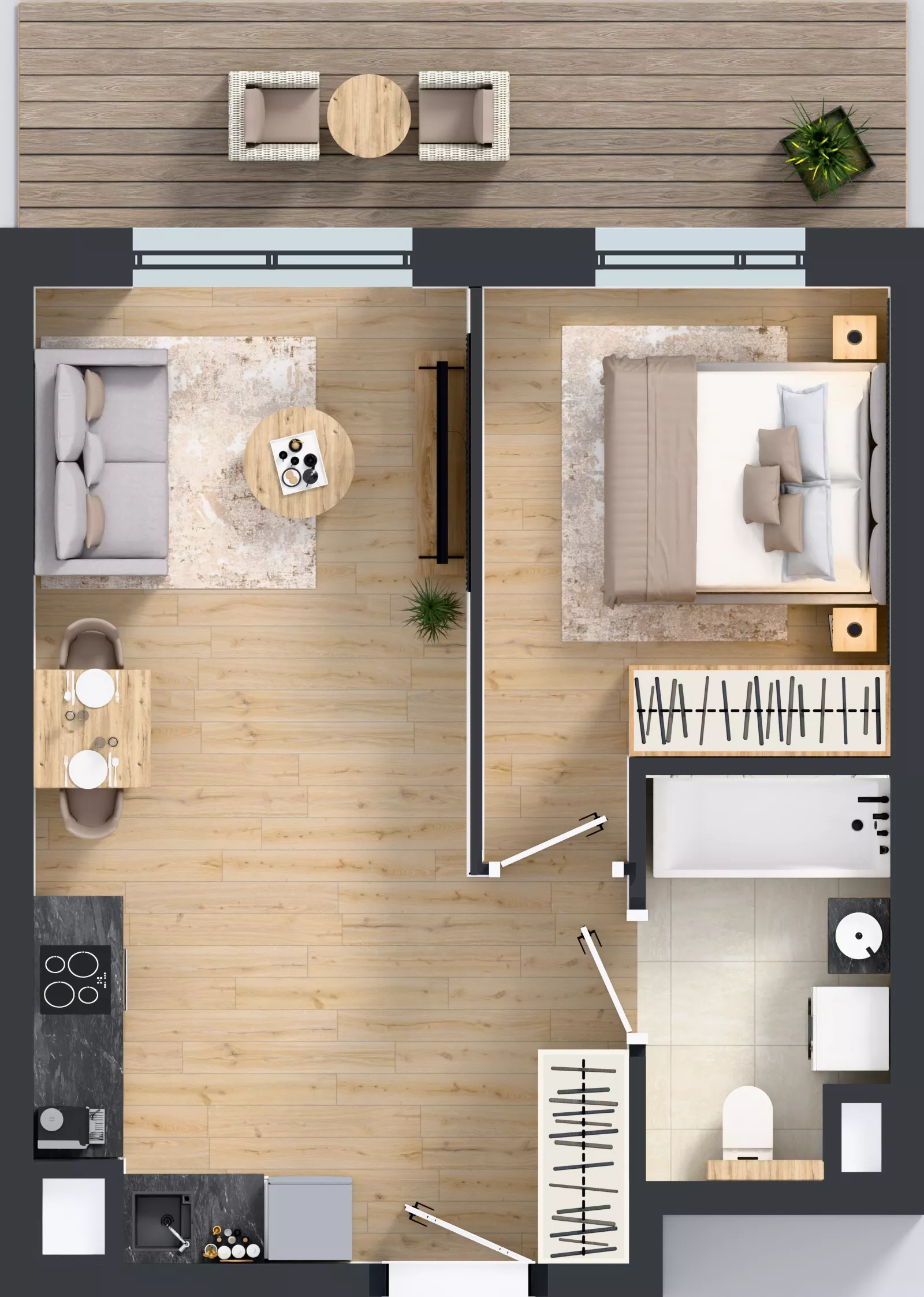 2 pokoje, mieszkanie 39,23 m², piętro 1, oferta nr E/181, Apartamenty Literacka bud. E i F, Warszawa, Bielany, Piaski, ul. Literacka