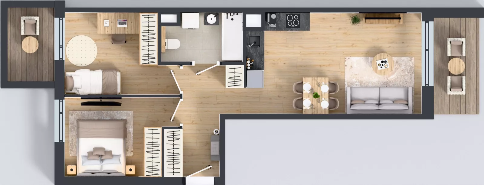 3 pokoje, mieszkanie 54,61 m², piętro 3, oferta nr E/187, Apartamenty Literacka bud. E i F, Warszawa, Bielany, Piaski, ul. Literacka