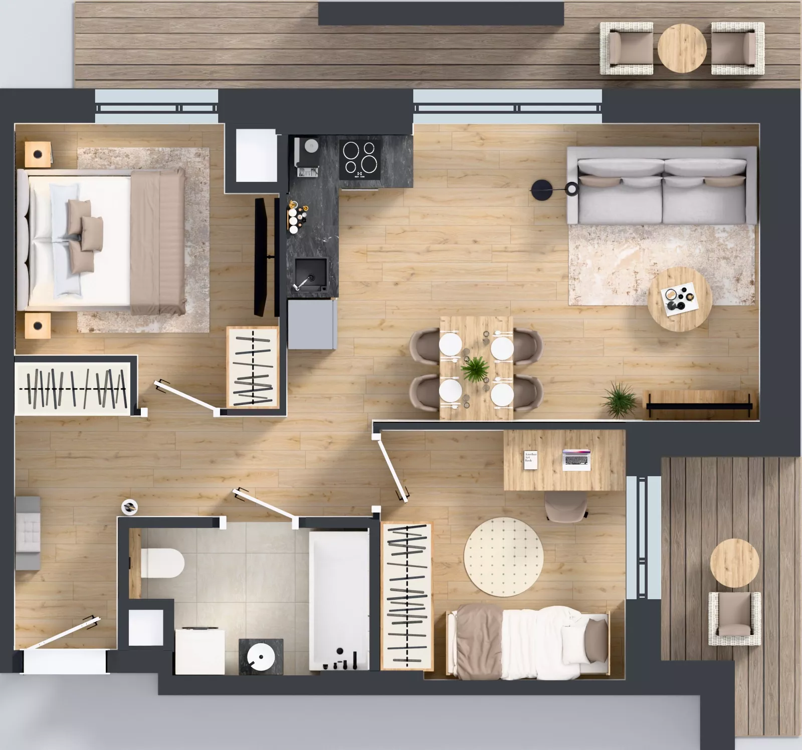 3 pokoje, mieszkanie 51,79 m², piętro 5, oferta nr F/29, Apartamenty Literacka bud. E i F, Warszawa, Bielany, Piaski, ul. Literacka